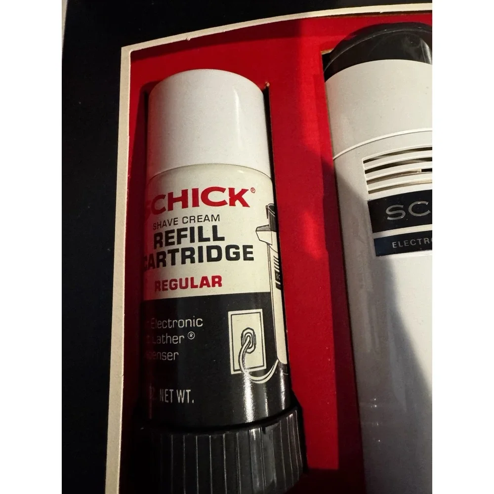 Vintage Schick Hot Lather‎ Shaving Dispenser 1971 NEW IN BOX UNTESTED COMPLETE